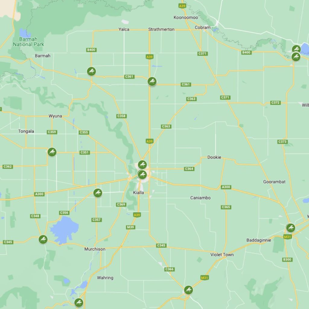 Map of where to buy Good Riddance Insect Repellent in Shepparton